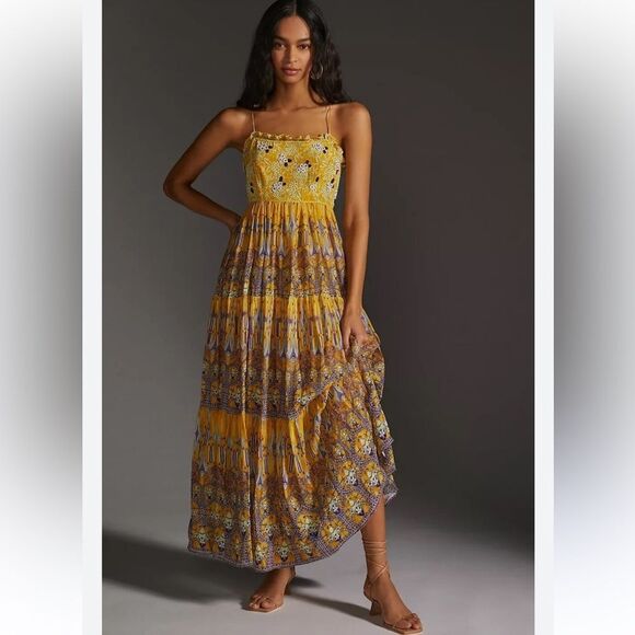 Anthropologie Dresses & Skirts - Anthropologie Bhanuni by Jyoti Printed Jacquard Maxi Dress